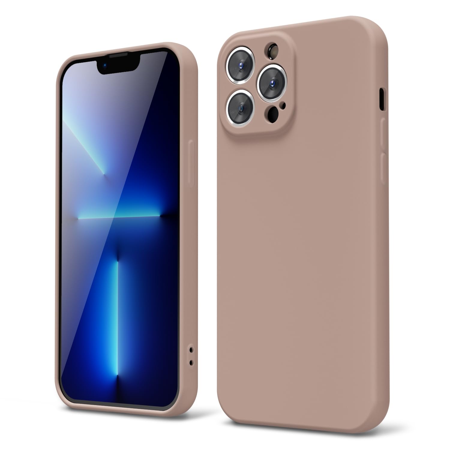 oakxco for iPhone 16 Pro Max Case Liquid Silicone, Soft Rubber Gel Elegant Aesthetic Basic Simple Cover, Cute Thin Slim TPU Matte Solid Color Plain Smooth Case for Women Girl, Light Pink — view 1173
