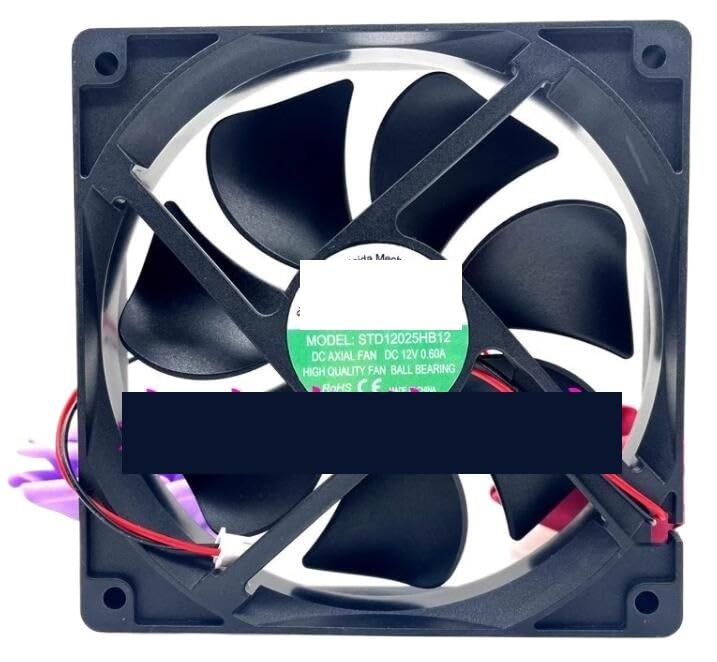 Ventilador de refrigeración para Servidor 2 Cables STD12025HB12, 12 V CC, 0,60 A, 120 x 25 mm