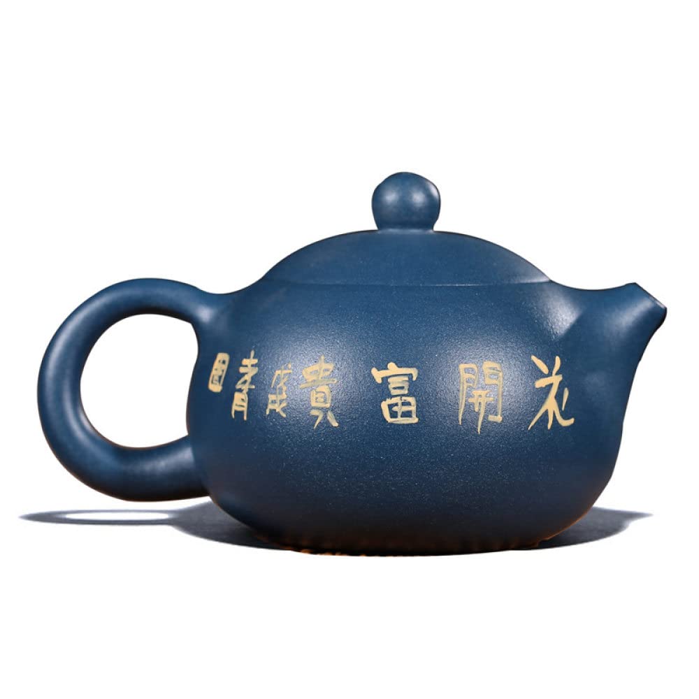 Chiński zestaw do herbaty Yixing Zisha, ceramiczny fioletowy zestaw do herbaty, dzbanek do herbaty Xishi z malowanym kwiatem piwonii, filiżanki do herbaty, dzbanek do herbaty, czarka do herbaty, fil