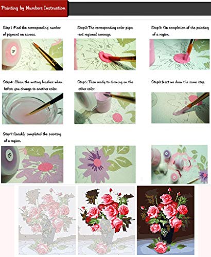 AJleil DIY Malen nach Zahlen Dekorative Malerei der Anime-Kunstmalerei DIY malen nach Zahlen klein DIY Ölgemälde von… – Bild 6