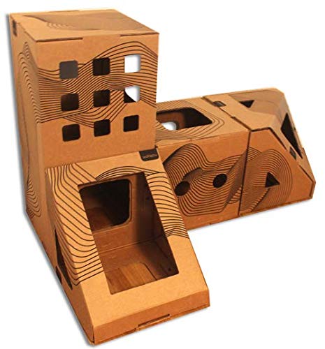 Brinquedo Casa Toca para Gatos Kit 4 mobypet (cubo + triângulo + retângulo + poli)