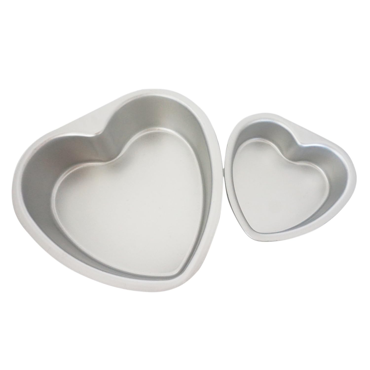 Lot de 2 moules à gâteau en forme de cœur de 10,2 et 15,2 cm, petit moule à gâteau en forme de cœur étanche, moules à gâteau de mariage, moule à gâteau préféré pour la Saint-Valentin –