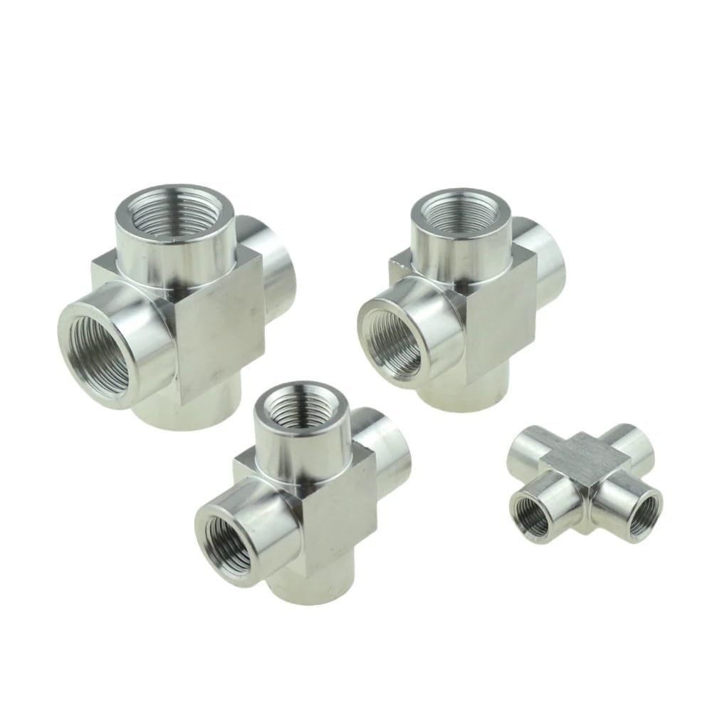 304 Tubo In Acciaio Inox Raccordo Tee Gomito 4 Vie 1/8 1/4 3/8 1/2 - Foto 8