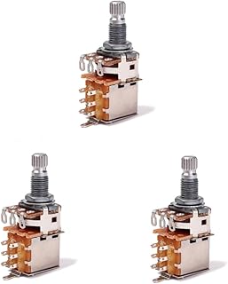 3pcs bass guitar bass amp a250k pots push linear taper potentiometers Pot Potentiometer A500K Guitar Potentiometer audio-potentiometers electric guitar amplifier blush SUPVOX