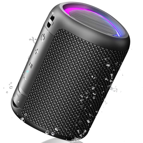 {Altavoces Bluetooth Portatiles Pequeños Altavoces UOHHBOE Altavoz Bluetooth Potente Pequeño 5.3 Mini Altavoz Bluetooth con Luces LED, TWS, 15H Reproducción, Impermeable,...