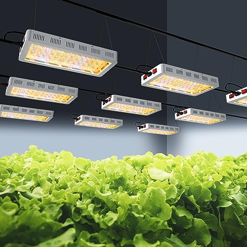 iPlantop Daisy Chain 2000w LED Grow Light with 648pcs LEDs, Dimmable Full Spectrum LED Plant Growing Light with High PPFD for 4x4ft Tent (Power Draw 200W) - Image 7