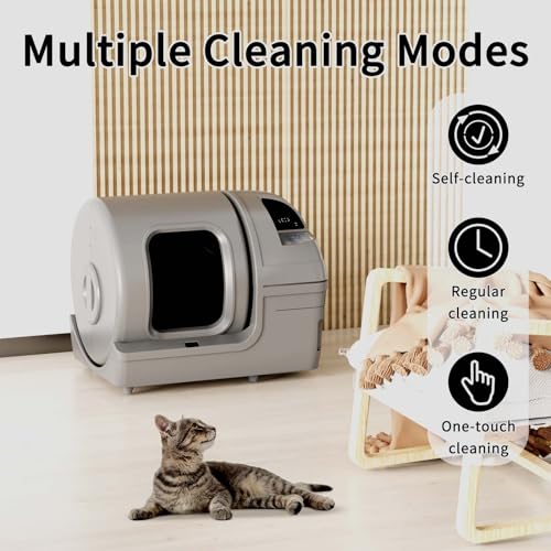 Dakeres Self Cleaning Cat Litter Box 100L Extra Large Cat Litter Box With App Control(2.4G/5G Wi-Fi) & Safe Alert & Smart Health Monitor thumb #3