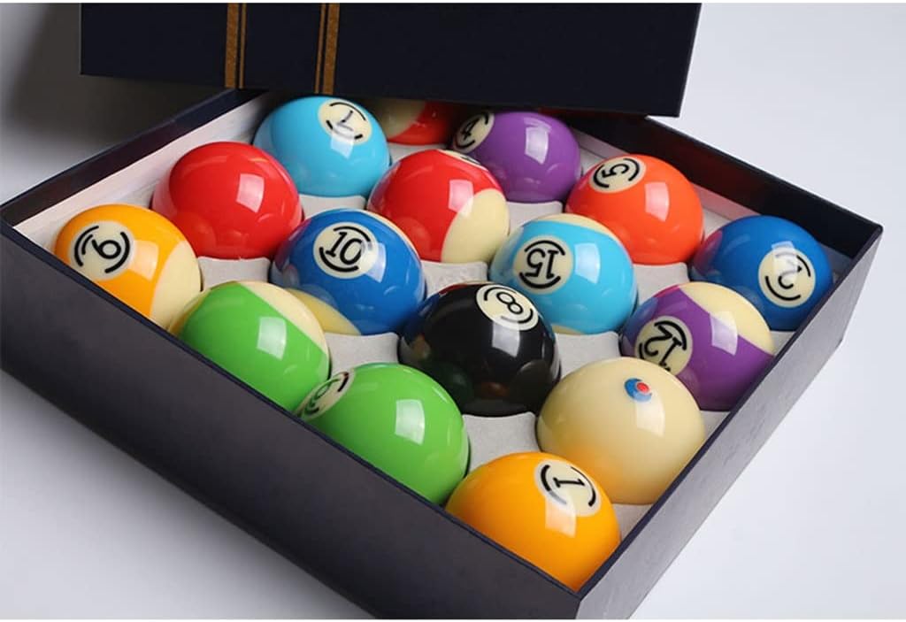 Small Numbers Design Standard 57.2mm 2 1/4" Resin Billiards Ball Complete Set of Pool Balls Billiards Accessories