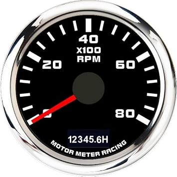MOTOR METER RACING 52mm 2-1/16" W Pro Series Tachometer 8000 RPM