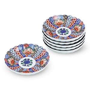 シートゥーシー ジャパン(Ctoc Japan) 小皿 マルチ Φ10.5x1.6cm 皿 小 有田焼 古伊万里ろまん写し 6枚 セット 桃-4 6舞入