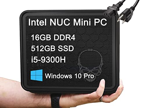 Newest Intel NUC 9 NUC9i5QNX (Intel 4-Core i5-9300H, 16GB RAM, 512GB PCIe SSD, 2 x Thunderbolt, WiFi 6, HDMI, Windows 11 Pro) Ghost Skull Canyon Extreme Gaming Box Elite Mini Tiny Business Desktop