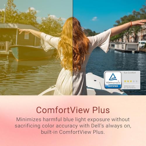 Image of Dell 24 inch Full HD Monitor, IPS Technology, 100Hz Refresh Rate, Comfortview Plus, TUV Rheinland Eye Comfort 3-Star, Ultra-Thin Bezel, HDMI and VGA Connectivity, Tilt Adjustable, VESA Mountable