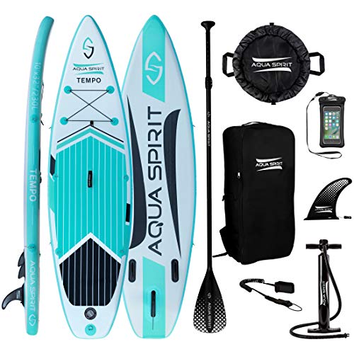 AQUA SPIRIT Paddleboard Green Tabla para Surf de Remo, Unisex Adulto, 10 pies Tempo Verde, 300cm x 80cm x 12.5cm