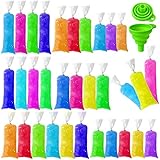 1002 Pcs Ice Lolly Bags Disposable Ice Cream Mold Bags with Silicone Funnel, 3 Size Candy DIY Pouch for Making Yogurt, 2x12 Inch, 3x12 Inch, 3x10 Inch