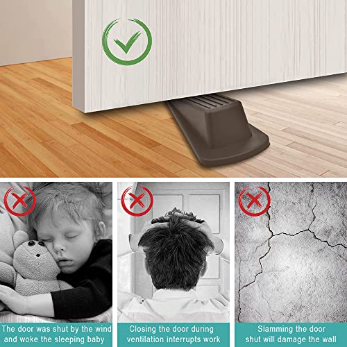 Vanleonet Door Stoppers, Rubber Door Stop Wedge, Prevent The Lock-Outs,Floor Sturdy Stackable Door Stop For Carpet Heavy Duty Door #TOP3