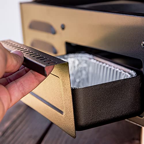 Nexgrill 820-0081 Daytona 1 Burner Propane Gas Tabletop Griddle, 17" 271 Sq.in. Cast Iron Griddle Top, For Camping, Outdoor Kitchen, Patio, Garden, Backyard, Black And Silver #TOP5