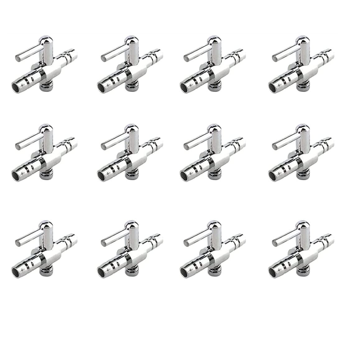 bnafes Aquarium Fish Tank Air Flow Control Lever Pump Single Way Valve, 12pcs