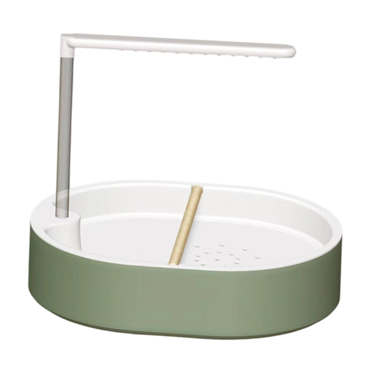 Baignoire Automatique pour Oiseaux avec et Perchoir, en Polypropylène avec Système de Pompe, pour Perruches et Perroquets.
