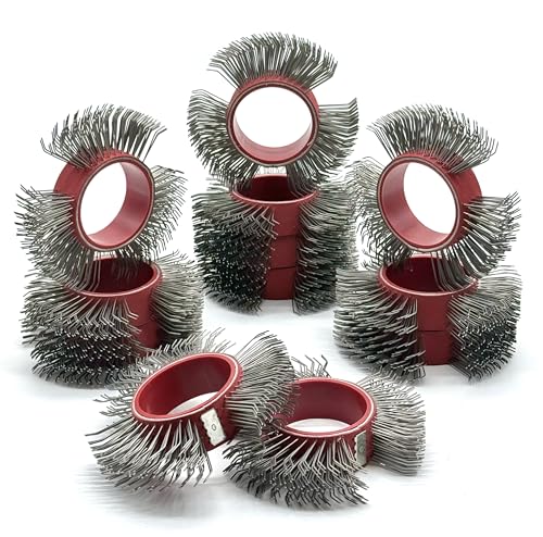 Image of 12PCS,Abrasive Wire Wheel Belt, Bristle Blasting Wheels for Surface Blaster | 0.7mm Carbon Spring Steel, 23mm Coarse Wire Wheel, Metal Blaster Wheels