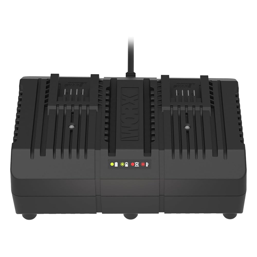 WORX WA3883 caricatore 20V doppio rapido da 2Ah + 2Ah -100W