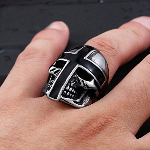 Image of Genuine Stainless Steel Ring Jewelry for Men Fashion Punk Biker Skull Rings