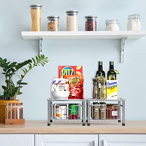 Simple Houseware Stackable Basket Drawer, Chrome #TOP6