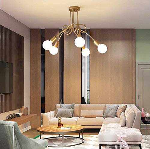 Lustre plafonnier moderne 5 lampes pour illuminer votre salle à manger