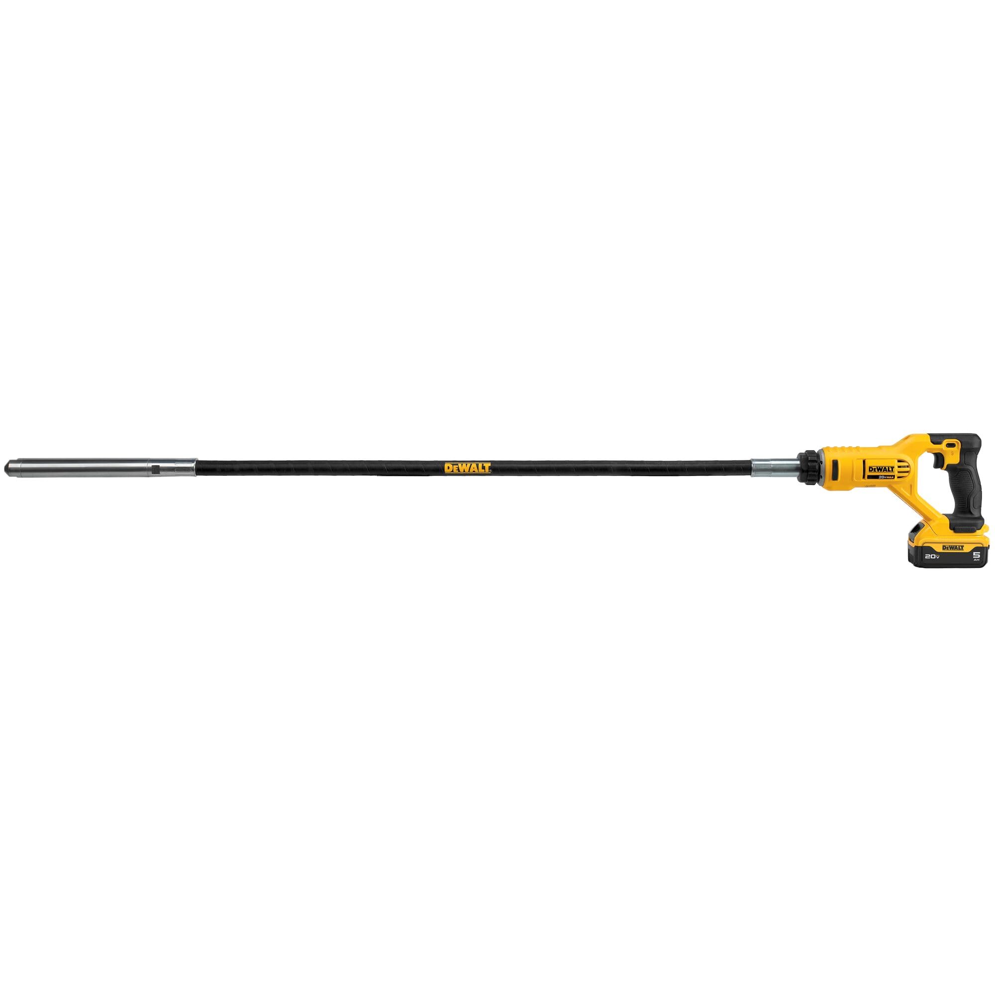 DEWALT 20V Pencil Vibrator, 4 Ft. Long Flexible Shaft, 14,000 VPM, Battery and Charge Included (DCE531P1)