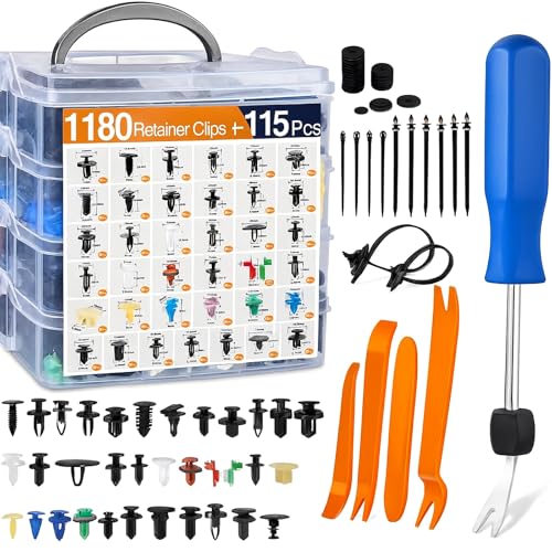 1295PCS Universal Car Bumper Retainer Clips Kit – Auto Plastic...