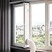 Messe mit günstig Kaufen-AEG AWKIT5 Premium Window Kit/schnelle Installation/Fensterabdichtungs-Set/effiziente Kühlung/energiesparend/passend für alle portablen Klimageräte mit 15 cm Schlauchdurchmesser/grau-weiß