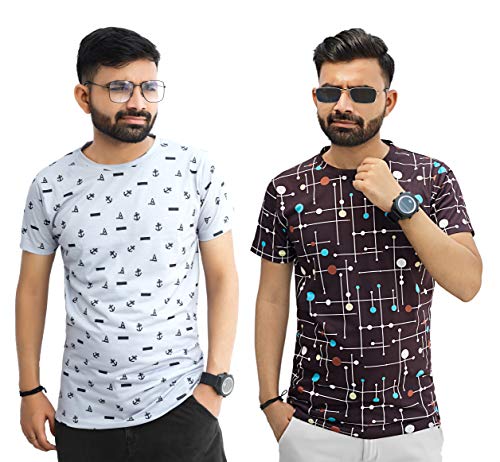 Image of Multicolor Casual T-Shirt for Men (Pack of 2)