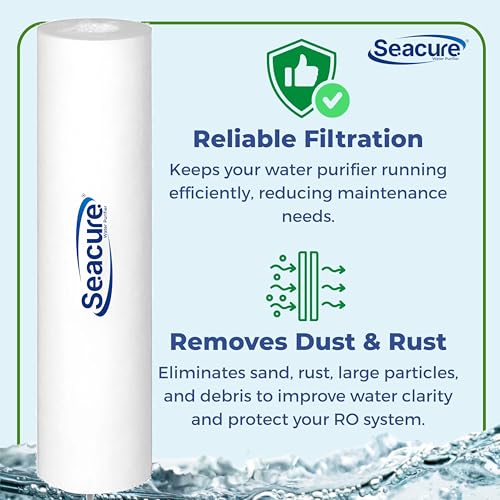 Image of Seacure Complete RO Water Purifier Filter Service Kit | Universal RO Kit for All Water Purifiers | 2 Inline Filters + Membrane + Mineral & UF Filter + Accessories | Best for Home and Offices