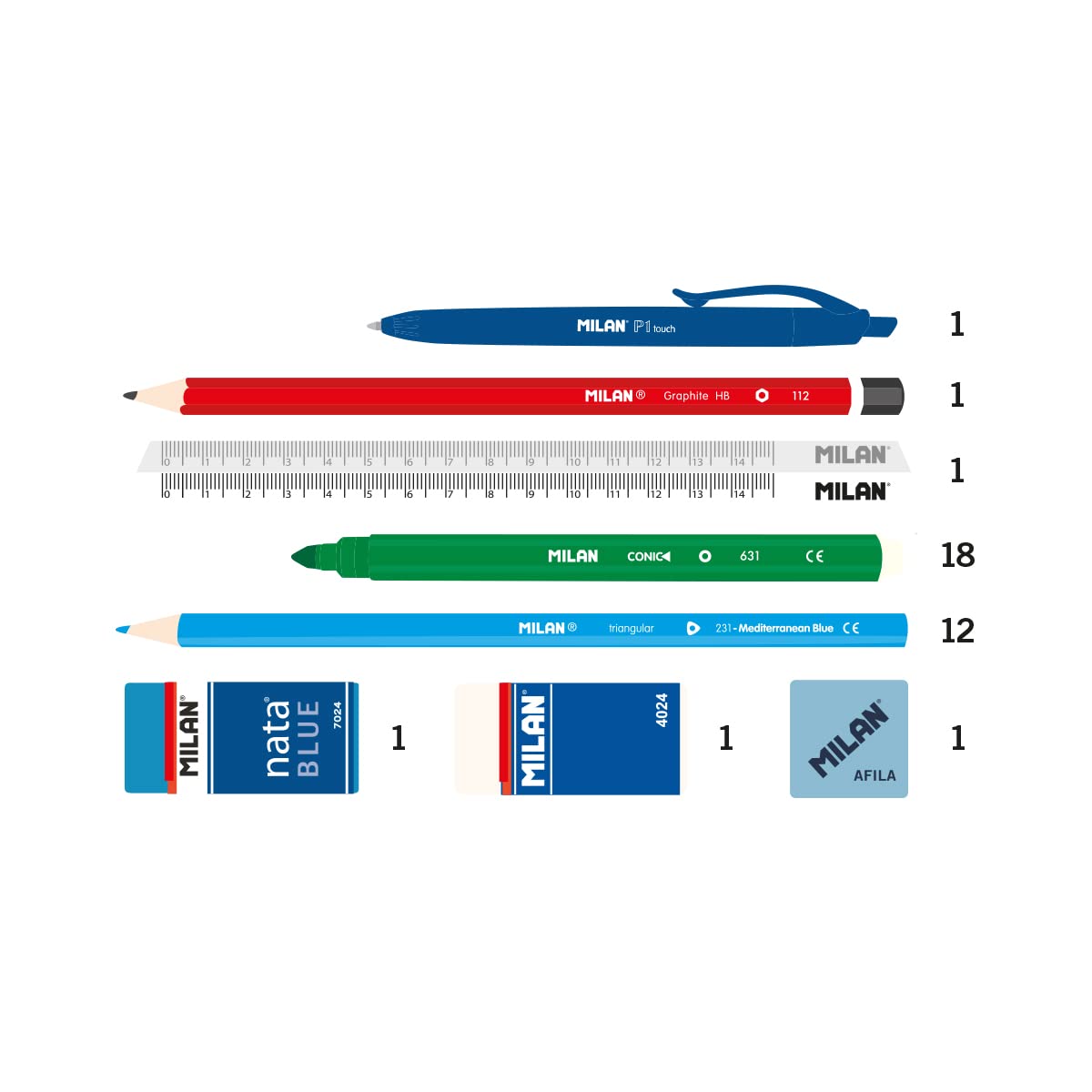 MILAN® Vikings Special Series 2 Tier Pencil Case, Red - Image 3
