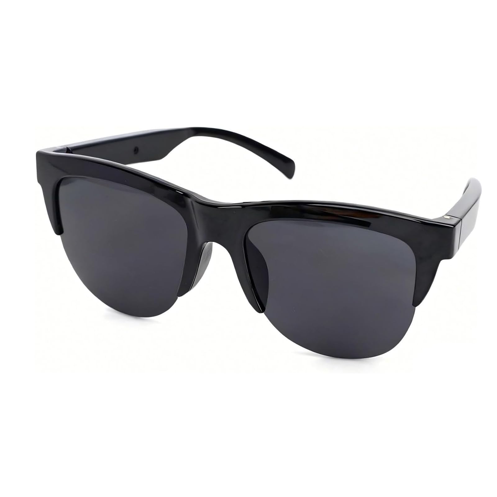 Genérico Gafas Inteligentes de Sol Bluetooth con IA y Traducción de Voz,Smart Glasses Audio para Llamadas y Música, Micrófono Antirruido para Bici y Running, Compatibles con iOS y Android - Negro
