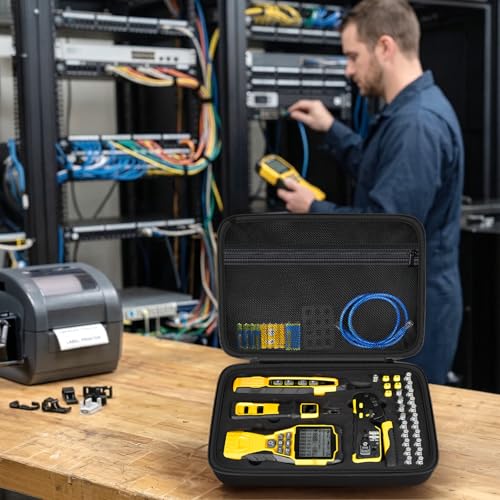 Image of Case Compatible with Klein Tools VDV501-851 VDV500-123 VDV226-110 VDV427-300. Storage Carrying Travel Holder for Cable Tester for Scout Pro 3 / Tracer Probe /Wire Stripper and Accessories- All Black