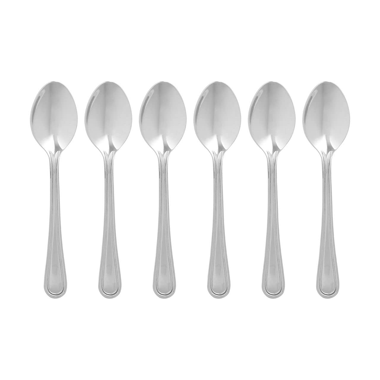 Orsina Stainless Steel Teaspoons - Set of 6 - Silver