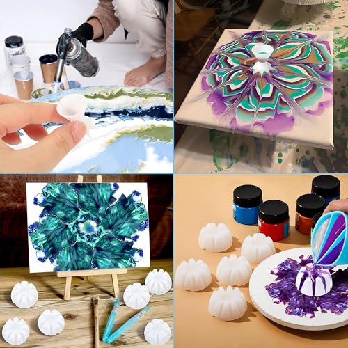 Vasos para Verter Flores juego tazas para verter pintura acrílica 8