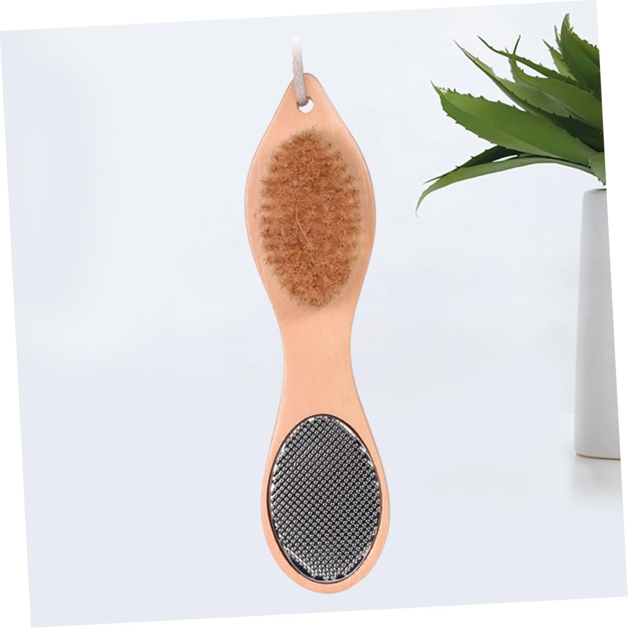 TOVINANNA 1pc Remover File Wooden Double Sided Foot Scrubber Pumice Stone Brush for Easy Exfoliating and Smooth Feet