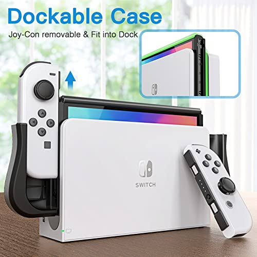 Mooroer Capa OLED Switch compatível com o modelo OLED Nintendo Switch, capa protetora de TPU acopláv