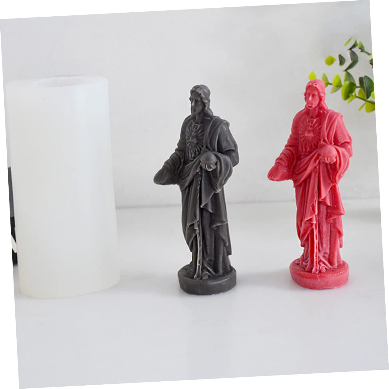 LALAFINA Stampo in Silicone Per Candele Forma Di Gesù Resistente e Flessibile Per Colatura Di Candele e Saponi Fai Da Te