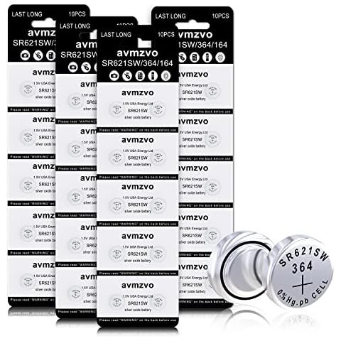 AVMZVO SR621SW - Pack de 40 Pilas de Botón Alcalinas 1.5V Cover