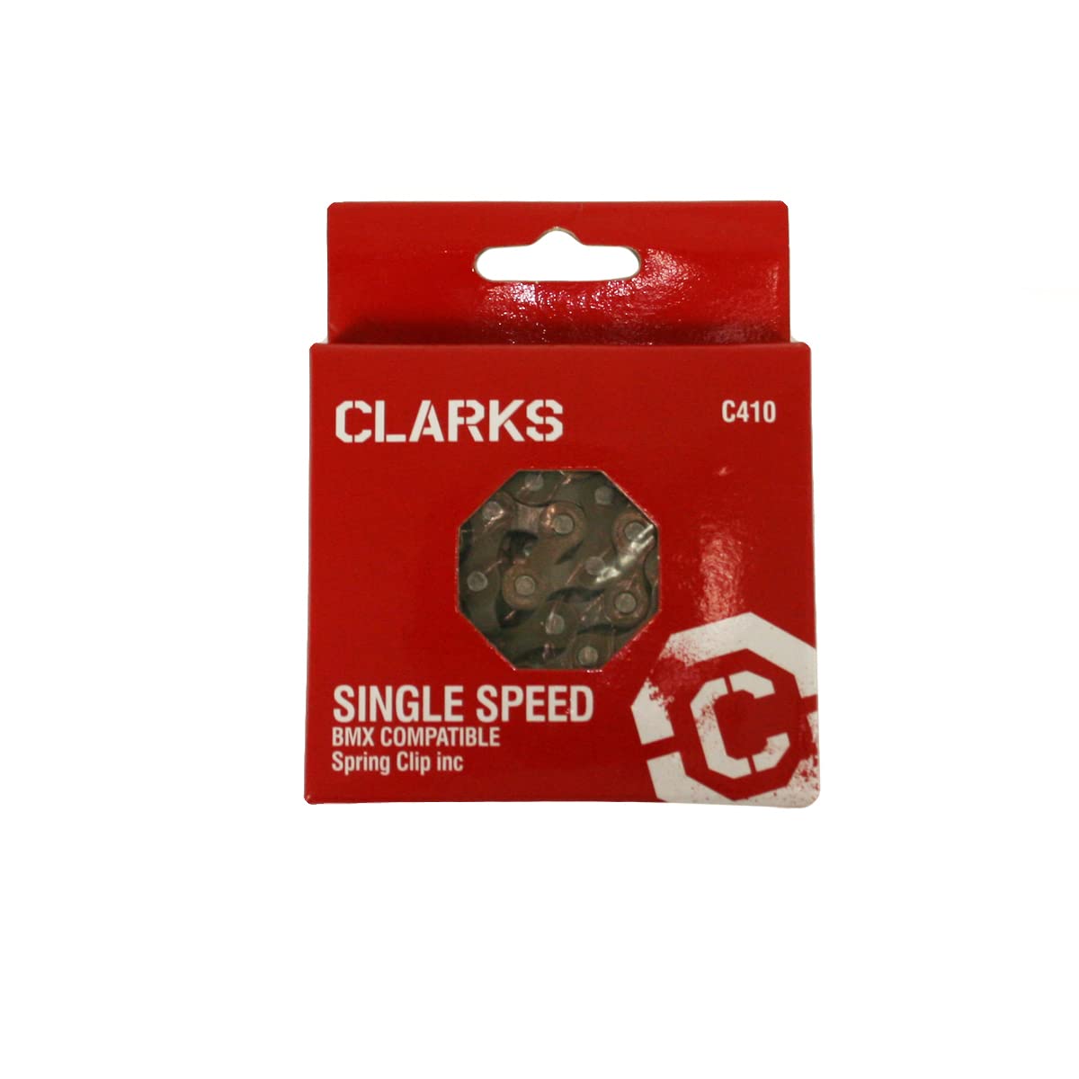 ClarksBMX/FREESTYLE/FIXIE/TRACK SINGLE SPEED CHAIN 1/2X1/8 X112 LINKS SPRING CLIP INC.: SINGLE SPEED