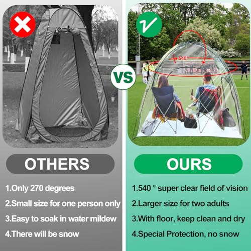 Carpa transparente para 2 personas para exteriores miniatura 2