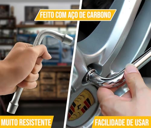 Kit 10 Chaves L Biela Sextavada 8mm 9mm 10mm 11mm 12mm 13mm 14mm, 15mm 16mm e 17mm Kit Ferramentas M