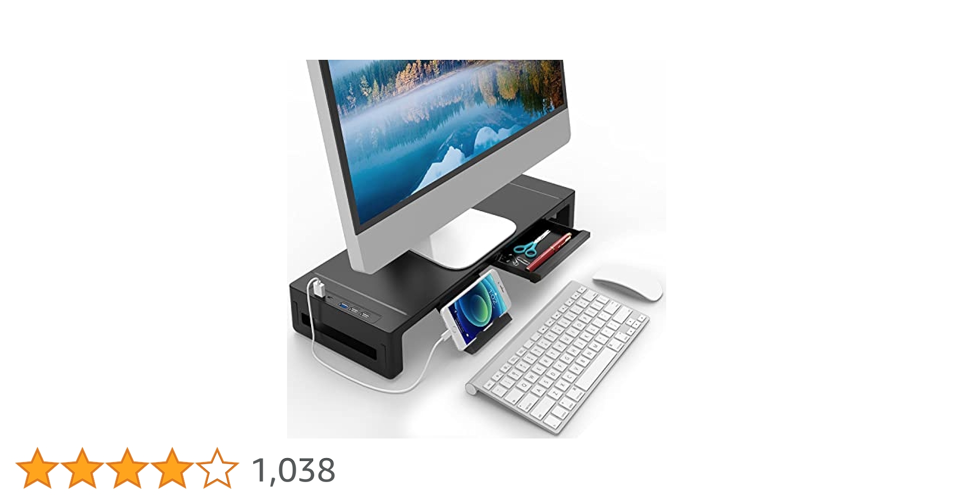モニター台 USB2.0/3.0データ転送 USB/TYPE-C充電 モニター台 USB3.0・Type-c搭載 幅3段階調整可能 パソコン台