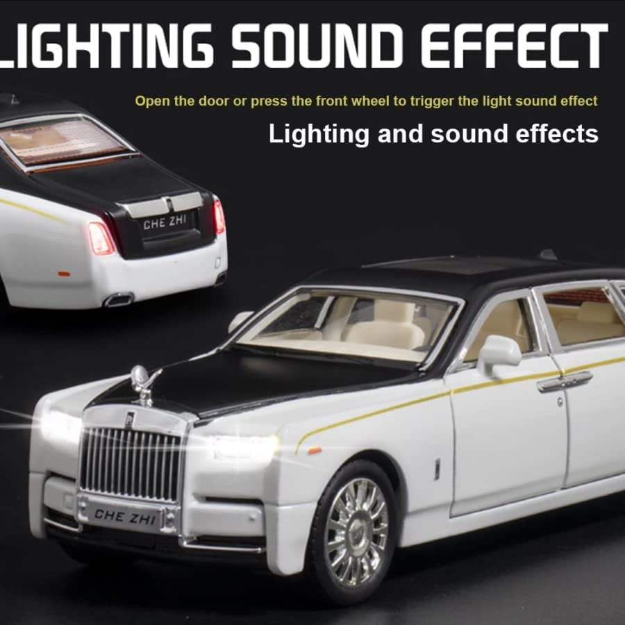 Image of Invite Enterprise 1:32 Rolls-Royce Phantom Model Car,Zinc Alloy Pull Back Toy car with Sound and Light for Kids Boy Girl Gift 【Colors as Per Stock】
