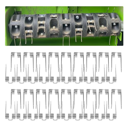 HSOKEW 29272 Replacement Dethatcher Tine Compatible with Greenworks 27022 29272 2500600G 10 Amp 14" Corded Dethatcher Durable Steel Scarifier Tines Parts Lawn Tractor Attachments Set (36)