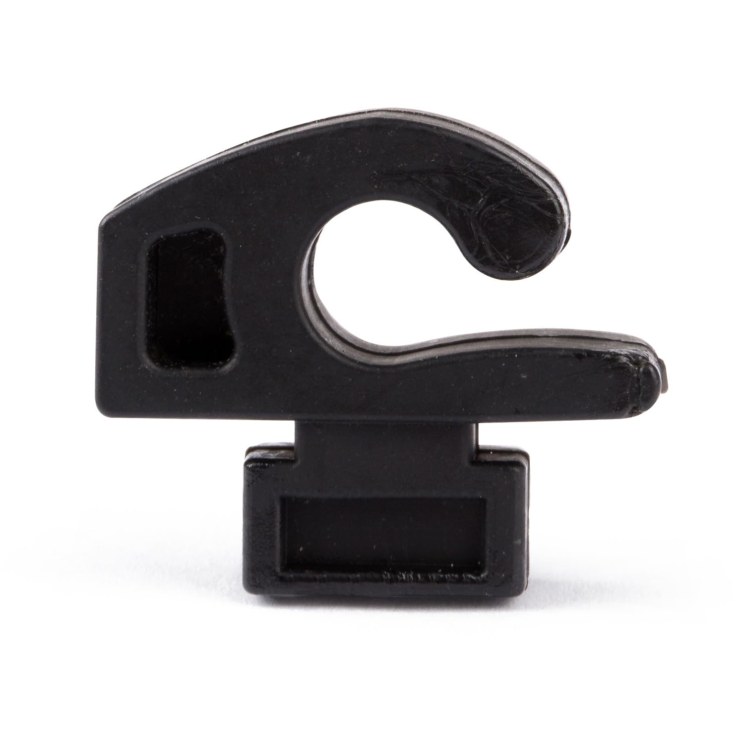 Sport-Thieme Netzhalter für alle gängigen Torgrößen | 10 Stück | Aufnahme von Randschnüren bis 12 mm | 28x8x24 mm | Kunststoff | Schwarz