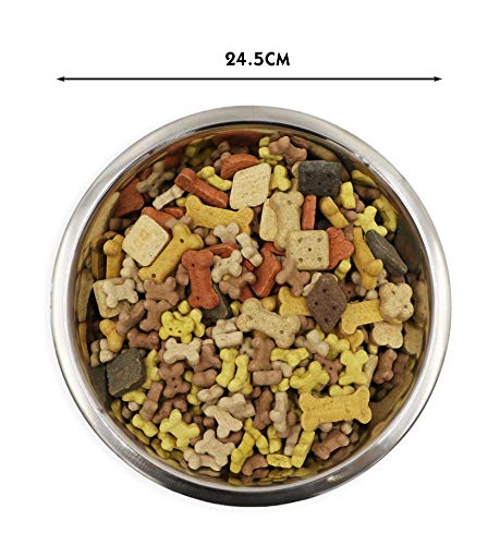 Aimé | Hundenapf und wassernapf hund | Hundenapf Edelstahl | Widerstandsfähig für Wasser und Futter, leicht zu reinigen | Durchmesser 24,5 cm | Kapazität 2,8 L | Futternapf Hund für große Hunde