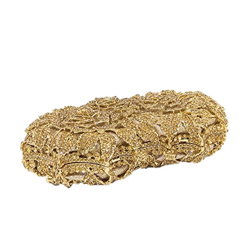 Image of Boutique De FGG Mini Flower Evening Bags For Women Formal,Party Rhinestone Clutch Purses,Wedding Floral Crystal Clutch Bag